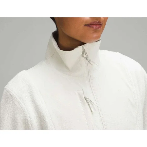 Lululemon Fleece Ripstop Hiking Pullover Women's Size 6 Bone Mockneck Sweatshirt - Picture 5 of 16